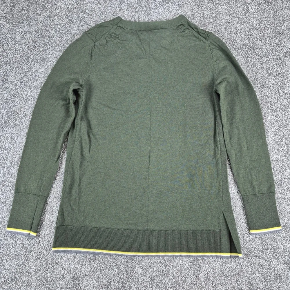 Banana Republic Extra Fine‎ Merino Wool Sweater Womens Medium Green Crewneck